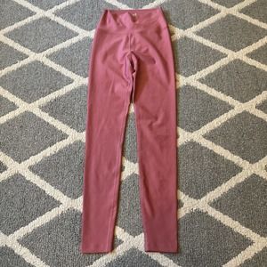 Peloton‎ Solid Flex Leggings Small Mauve logo cycling spin active